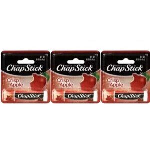 3pc Chapstick CRISP APPLE Scented Lip Balm Moisturizing+Lasting Hydration Carded